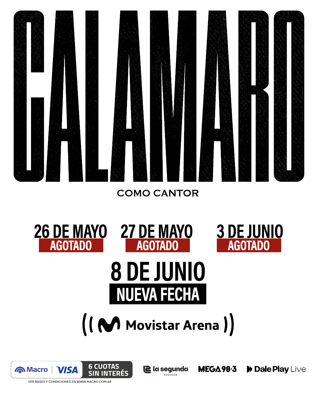 Andrés Calamaro, en su mejor momento: seis Movistar Arena agotados y suma una nueva fecha