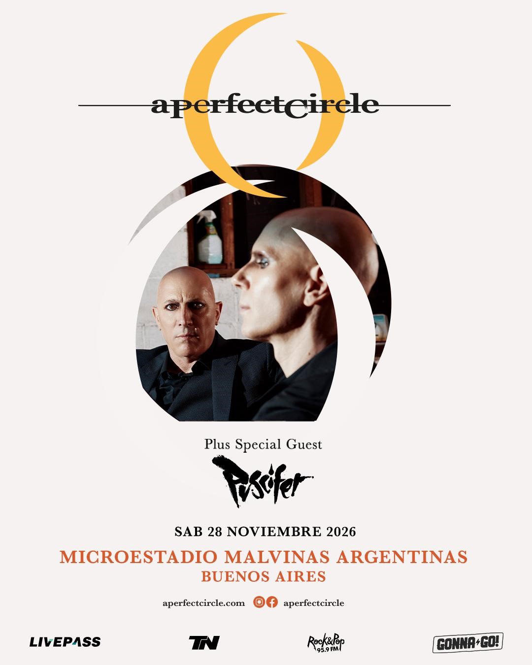 A Perfect Circle confirma su regreso a la Argentina luego de 13 años en el marco de su tour mundial