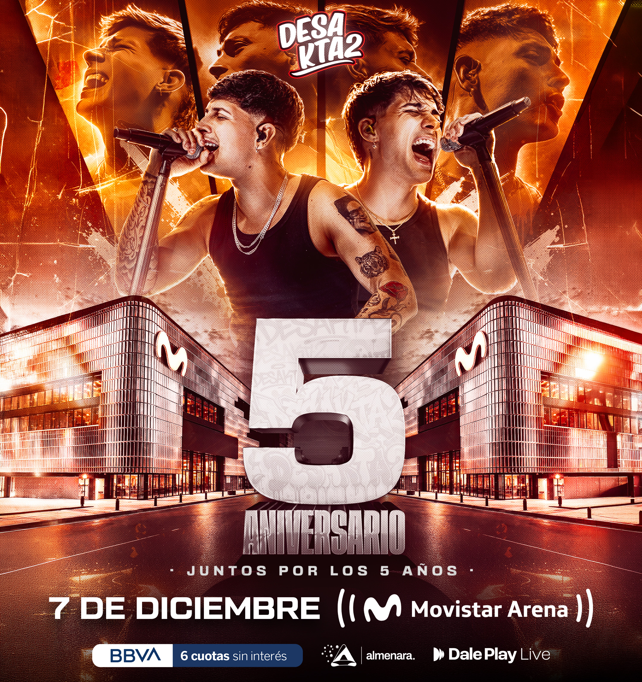 Desakta2 celebra sus cinco años con una fiesta imperdible en el Movistar Arena 